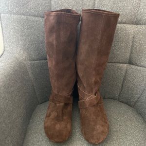 DKNYC Alina Suede Boots - Chocolate Brown Size 9 1/2